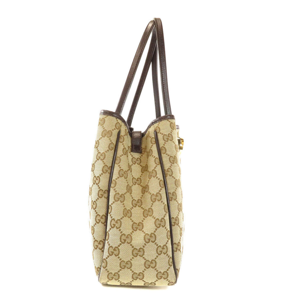 Gucci Twins GG Brown Tote Canvas Bag Shoulder - Picture 3 of 10
